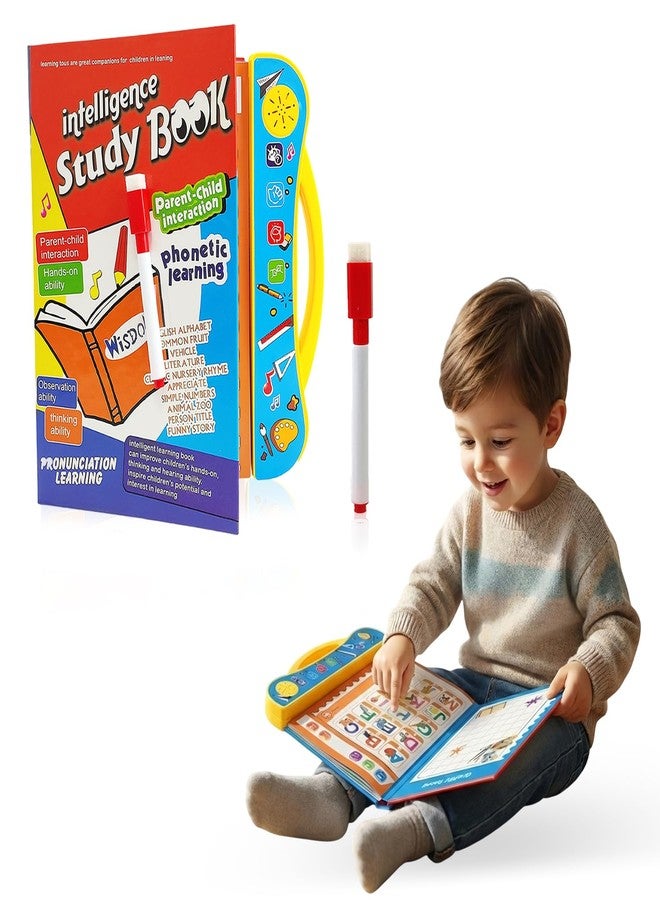 أن أتش آر كتاب NHR Kids Learn & Play Intelligence Sound Book - لعبة موسيقية تعليمية للأطفال الصغار، كتاب تعليمي تفاعلي للبنات والأولاد، Early Spark للأطفال الصغار (Ebook-9001) - Image 1